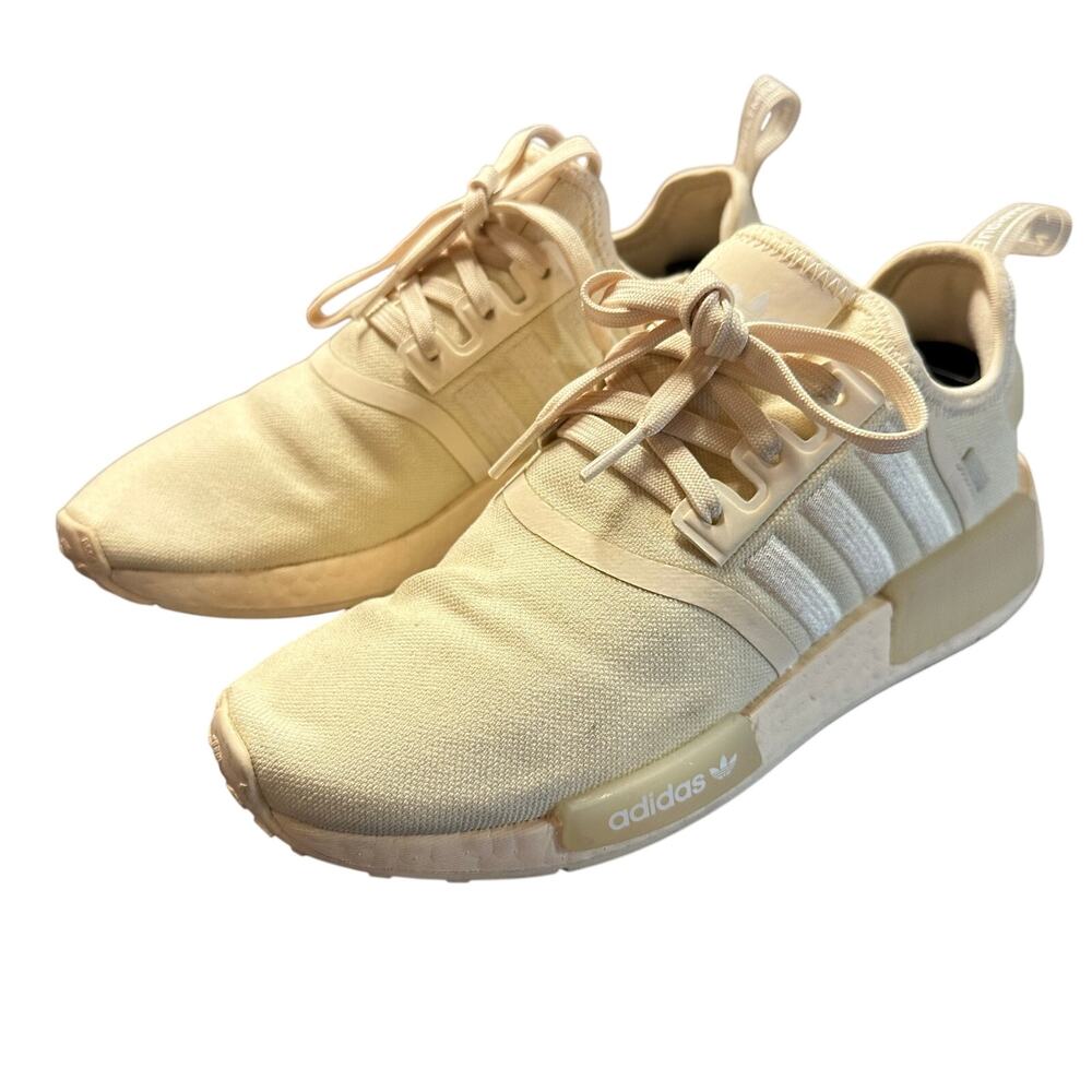 Adidas NMD R1 Light Beige Soft Knit Low Top Casual Athletic Sneaker Womens 7.5